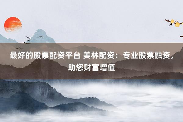 最好的股票配资平台 美林配资：专业股票融资，助您财富增值
