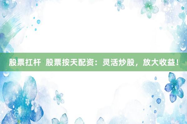 股票扛杆  股票按天配资：灵活炒股，放大收益！